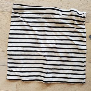 Striped stretchy jersey skirt